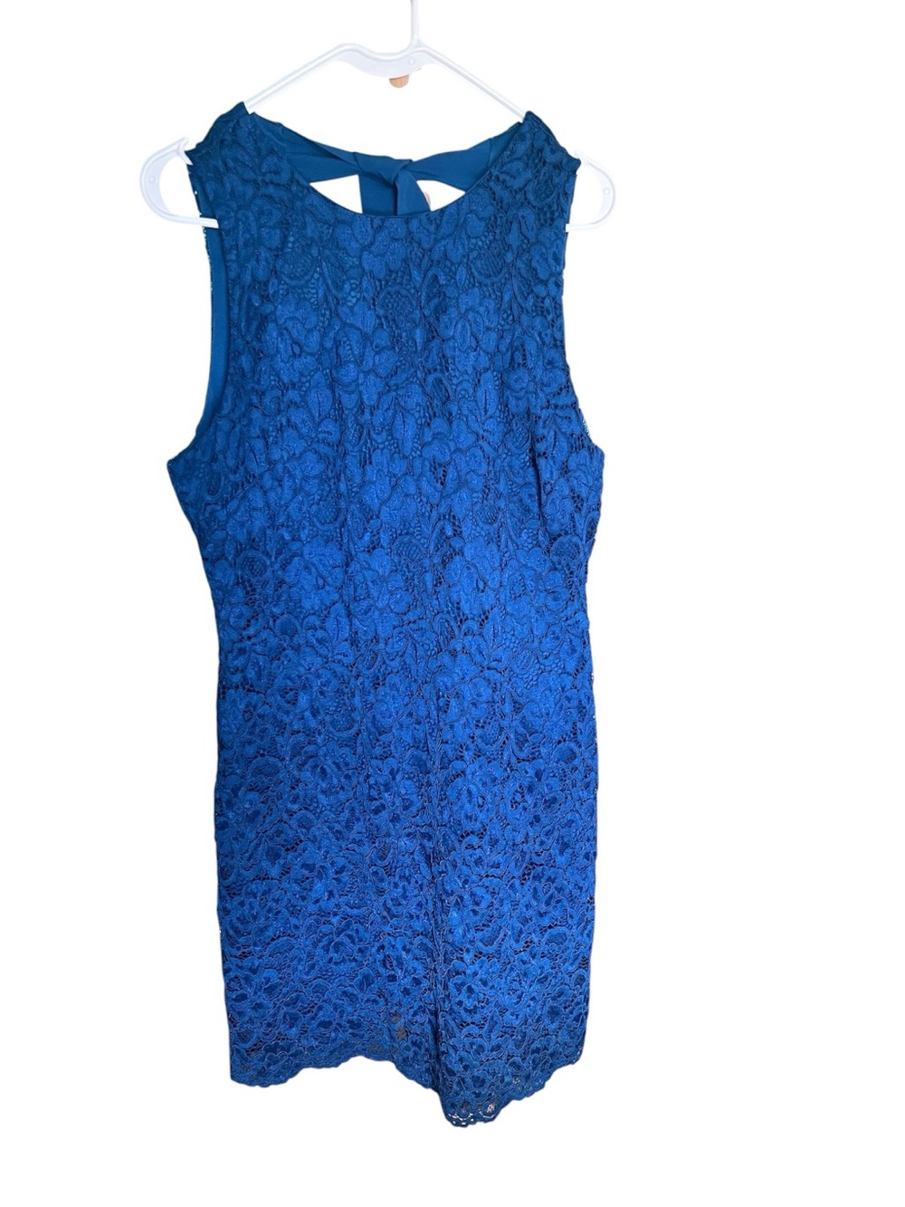 Sam Edelman Teal Blue Floral Lace Sleeveless Dress Size 14
